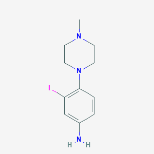 molecular formula C11H16IN3 B15539766 3-Iodo-4-(4-methylpiperazin-1-yl)aniline 