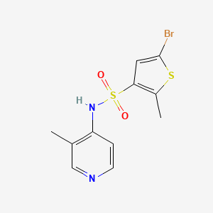 molecular formula C11H11BrN2O2S2 B15539783 5-bromo-2-methyl-N-(3-methylpyridin-4-yl)thiophene-3-sulfonamide 