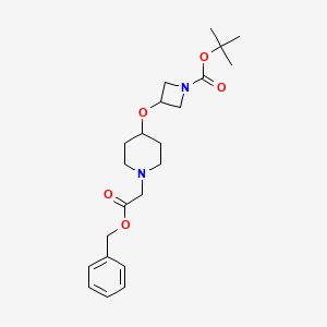 molecular formula C22H32N2O5 B15539860 tert-Butyl 3-((1-(2-(benzyloxy)-2-oxoethyl)piperidin-4-yl)oxy)azetidine-1-carboxylate 