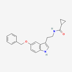 molecular formula C21H22N2O2 B15539868 N-{2-[5-(benzyloxy)-1H-indol-3-yl]ethyl}cyclopropanecarboxamide 