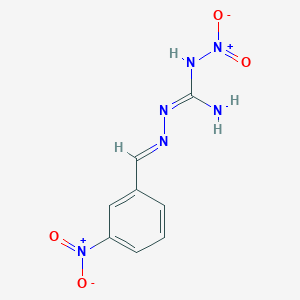 molecular formula C8H8N6O4 B15539890 N-Nitro-2-(3-nitrobenzylidene)hydrazinecarboximidamide 