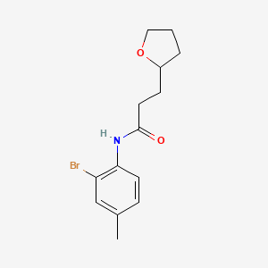 molecular formula C14H18BrNO2 B15540030 n-(2-Bromo-4-methylphenyl)-3-(tetrahydrofuran-2-yl)propanamide 
