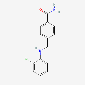 molecular formula C14H13ClN2O B15540052 4-(((2-Chlorophenyl)amino)methyl)benzamide 