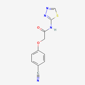 molecular formula C11H8N4O2S B15540095 2-(4-cyanophenoxy)-N-(1,3,4-thiadiazol-2-yl)acetamide 