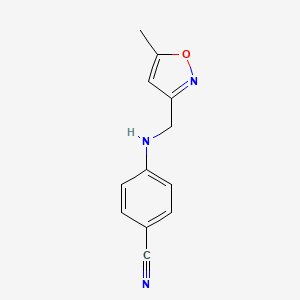 molecular formula C12H11N3O B15540286 4-(((5-Methylisoxazol-3-yl)methyl)amino)benzonitrile 
