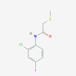 molecular formula C9H9ClINOS B15540288 n-(2-Chloro-4-iodophenyl)-2-(methylthio)acetamide 