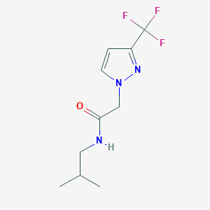 molecular formula C10H14F3N3O B15540312 N-(2-methylpropyl)-2-[3-(trifluoromethyl)-1H-pyrazol-1-yl]acetamide 