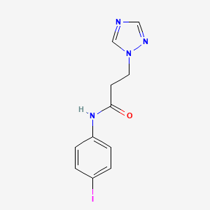 molecular formula C11H11IN4O B15540339 N-(4-iodophenyl)-3-(1H-1,2,4-triazol-1-yl)propanamide 