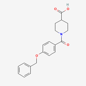 molecular formula C20H21NO4 B15540371 1-(4-(Benzyloxy)benzoyl)piperidine-4-carboxylic acid 