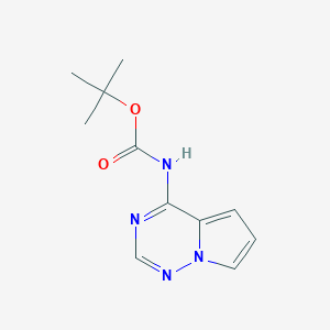 molecular formula C11H14N4O2 B15540379 tert-Butyl pyrrolo[2,1-f][1,2,4]triazin-4-ylcarbamate 