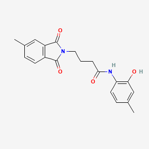 molecular formula C20H20N2O4 B15540415 N-(2-Hydroxy-4-methylphenyl)-4-(5-methyl-1,3-dioxoisoindolin-2-yl)butanamide 