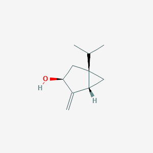 molecular formula C10H16O B155420 Bicyclo[3.1.0]hexan-3-ol, 4-methylene-1-(1-methylethyl)-, [1S-(1alpha,3alpha,5alpha)]-(9CI) CAS No. 139757-63-4