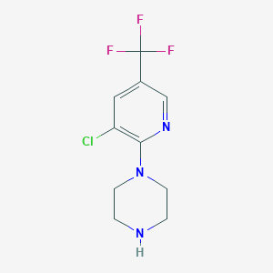molecular formula C10H11ClF3N3 B155422 1-[3-Chloro-5-(trifluoromethyl)pyridin-2-yl]piperazine CAS No. 132834-59-4
