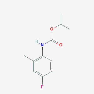 molecular formula C11H14FNO2 B155448 propan-2-yl N-(4-fluoro-2-methylphenyl)carbamate CAS No. 1815-63-0