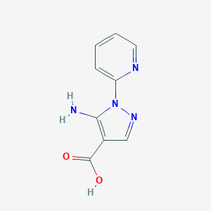 molecular formula C9H8N4O2 B155452 5-氨基-1-(吡啶-2-基)-1H-吡唑-4-羧酸 CAS No. 126583-37-7