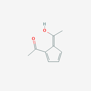 molecular formula C9H10O2 B155472 Ethanone,1-[5-(1-hydroxyethylidene)-1,3-cyclopentadien-1-yl]-,(Z)-(9ci) CAS No. 136272-06-5