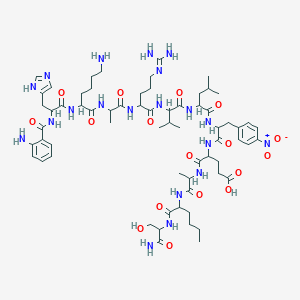 N-(2-Aminobenzoyl)histidyllysylalanyl-N~5~-(diaminomethylidene)ornithylvalylleucyl-4-nitrophenylalanyl-alpha-glutamylalanylnorleucylserinamide