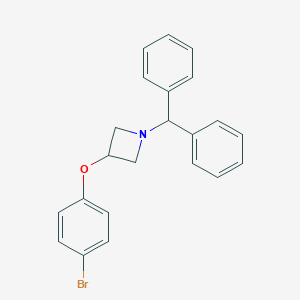 molecular formula C22H20BrNO B155488 1-苯二甲基-3-(4-溴苯氧基)氮杂环丁烷 CAS No. 132924-50-6