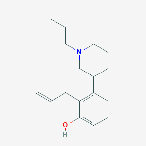 molecular formula C17H25NO B155511 Phenol, 2-(2-propenyl)-3-(1-propyl-3-piperidinyl)- CAS No. 126088-49-1