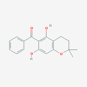 molecular formula C18H18O4 B155560 6-Benzoyl-5,7-dihydroxy-2,2-dimethylchromane CAS No. 86606-14-6