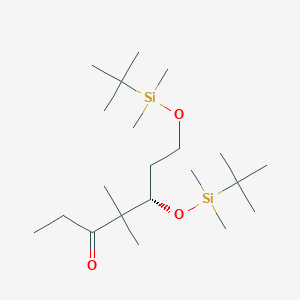 molecular formula C21H46O3Si2 B015557 (5S)-5,7-Bis-{[tert-butyldimethylsilyl)oxy]}-4,4-dimethylheptan-3-one CAS No. 187527-25-9