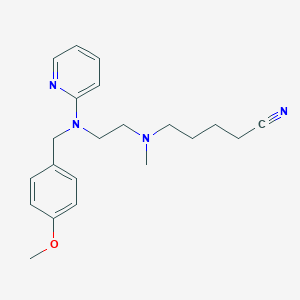 molecular formula C21H28N4O B015559 N'-(4-Cyanobutyl)-N-(4-methoxybenzyl)-N'-methyl-N-2-pyridinyl-1,2-ethanediamine CAS No. 109912-34-7