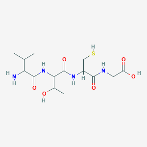 molecular formula C14H26N4O6S B155599 H-Val-Thr-Cys-Gly-OH CAS No. 131204-46-1
