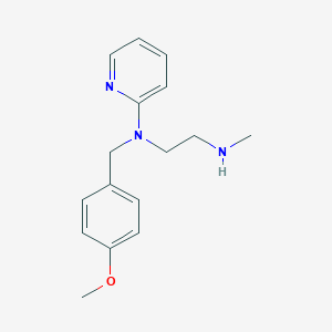 molecular formula C16H21N3O B015560 N-(4-Methoxybenzyl)-N'-methyl-N-2-pyridinyl-1,2-ethanediamine CAS No. 104499-47-0