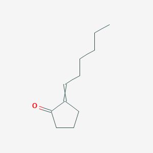 molecular formula C₁₁H₁₈O B155602 Cyclopentanone, 2-hexylidene- CAS No. 17373-89-6
