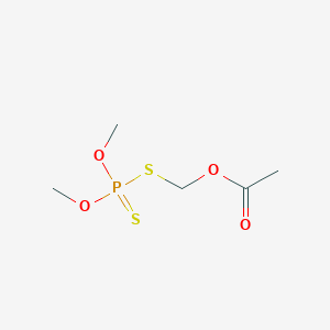 Phosphorodithioic acid, S-hydroxymethyl O,O-dimethyl ester, acetate