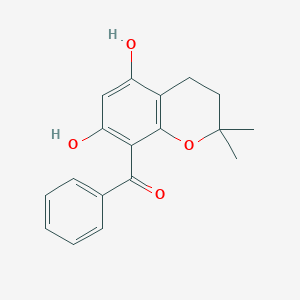 molecular formula C18H18O4 B155610 8-Benzoyl-5,7-dihydroxy-2,2-dimethylchromane CAS No. 63565-07-1