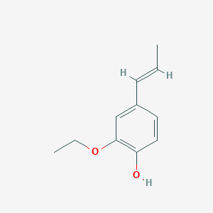 molecular formula C11H14O2 B155613 苯酚，2-乙氧基-4-(2-丙烯基)- CAS No. 1755-54-0