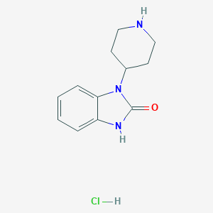 molecular formula C12H16ClN3O B155617 1-(piperidin-4-yl)-2,3-dihydro-1H-1,3-benzodiazol-2-one hydrochloride CAS No. 6961-12-2