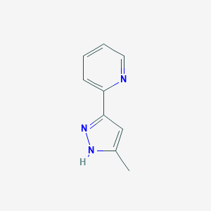 molecular formula C9H9N3 B155618 2-(5-甲基-1H-吡唑-3-基)吡啶 CAS No. 19959-77-4