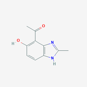 molecular formula C10H10N2O2 B155621 1-(5-hydroxy-2-methyl-1H-benzo[d]imidazol-4-yl)ethanone CAS No. 137538-57-9