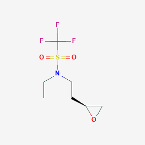 molecular formula C7H12F3NO3S B155676 N-ethyl-1,1,1-trifluoro-N-[2-[(2S)-oxiran-2-yl]ethyl]methanesulfonamide CAS No. 361484-35-7
