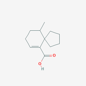 B155693 6-Methylspiro[4.5]dec-9-ene-10-carboxylic acid CAS No. 132603-09-9