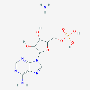 molecular formula C10H17N6O7P B155713 [5-(6-Aminopurin-9-yl)-3,4-dihydroxyoxolan-2-yl]methyl dihydrogen phosphate;azane CAS No. 134907-91-8