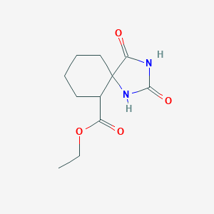 molecular formula C11H16N2O4 B155717 1,3-Diazaspiro(4.5)decane-2,4-dione, 6-(ethoxycarbonyl)- CAS No. 1975-87-7