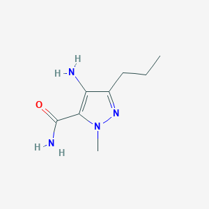 molecular formula C8H14N4O B015575 4-氨基-1-甲基-3-丙基-1H-吡唑-5-甲酰胺 CAS No. 139756-02-8