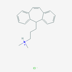 molecular formula C20H24ClN B155759 dimethyl-[3-(2-tricyclo[9.4.0.03,8]pentadeca-1(15),3,5,7,9,11,13-heptaenyl)propyl]azanium;chloride CAS No. 1614-57-9