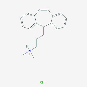 molecular formula C20H24ClN B155759 5H-DIBENZO(a,d)CYCLOHEPTENE-5-PROPYLAMINE, N,N-DIMETHYL-, HYDROCHLORIDE CAS No. 1614-57-9