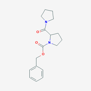 molecular formula C17H22N2O3 B155793 (R)-Benzyl 2-(pyrrolidine-1-carbonyl)pyrrolidine-1-carboxylate CAS No. 134563-22-7