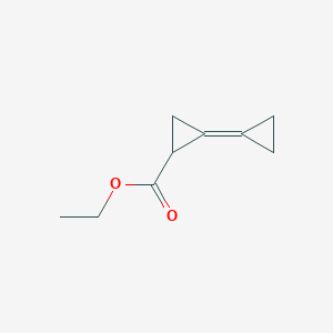 molecular formula C9H12O2 B155799 Ethyl 2-cyclopropylidenecyclopropane-1-carboxylate CAS No. 136028-47-2