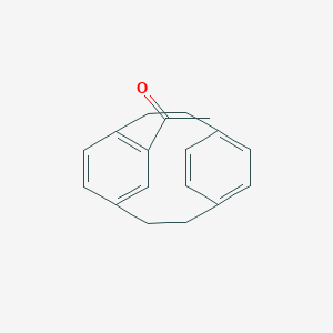 molecular formula C18H18O B155803 1-Tricyclo[8.2.2.2(4,7)]hexadeca-1(13),4(16),5,7(15),10(14),11-hexaen-5-yl-ethanone CAS No. 10029-00-2