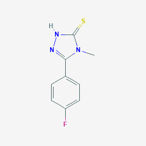 molecular formula C9H8FN3S B155824 5-(4-氟苯基)-4-甲基-4H-1,2,4-三唑-3-硫醇 CAS No. 138417-35-3