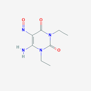 molecular formula C8H12N4O3 B015586 6-氨基-1,3-二乙基-5-亚硝基嘧啶-2,4(1H,3H)-二酮 CAS No. 89073-60-9