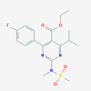 B155862 Ethyl 4-(4-fluorophenyl)-6-isopropyl-2-(N-methylmethylsulfonamido)pyrimidine-5-carboxylate CAS No. 147118-30-7