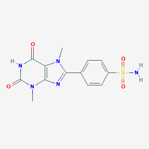molecular formula C13H13N5O4S B015589 3,7-Dimethyl-8-(p-sulfonamidophenyl)xanthine CAS No. 149981-21-5