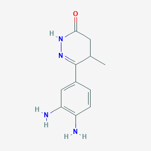 molecular formula C11H14N4O B155893 6-(3,4-二氨基苯基)-5-甲基-4,5-二氢吡哒嗪-3(2H)-酮 CAS No. 74150-02-0